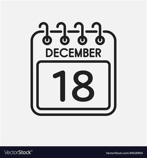 icon page calendar day  december royalty  vector