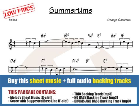 Summertime Backing Track Jazz Bpm Backing Track Center