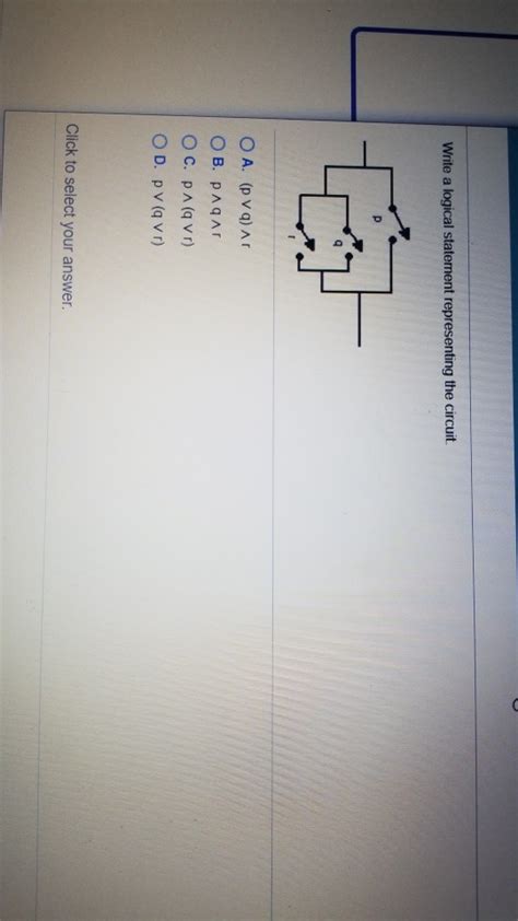 Solved Write A Logical Statement Representing The Circuit Chegg