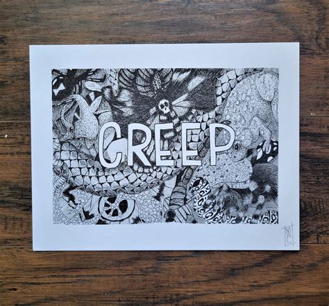 Creep Crawlies Pen And Ink Drawing Print Etsy
