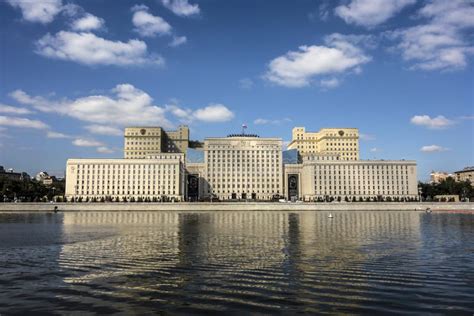 The Building of the Ministry of Defense of Russia Stock Image - Image ...