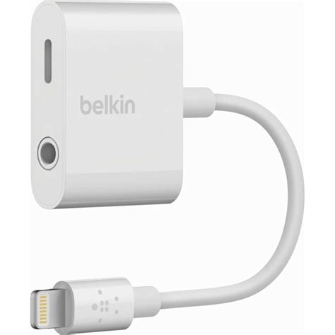 Belkin 35mm Headphone Lightning Port Iphone Adapter Splitter