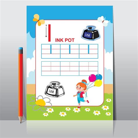 Abc Kids activity worksheet for school material 16029082 Vector Art at ...