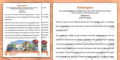 KS2 Finding Synonyms and Antonyms Worksheet (Extract from 'Code ...