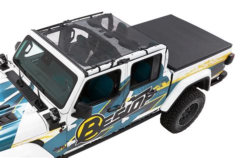 Bestop Sun Bikini Extended Mesh Top For Jeep Gladiator Jt Quadratec