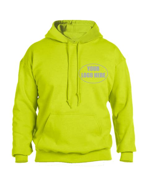 High Visibility Reflective Hooded Sweatshirt W Custom Logo