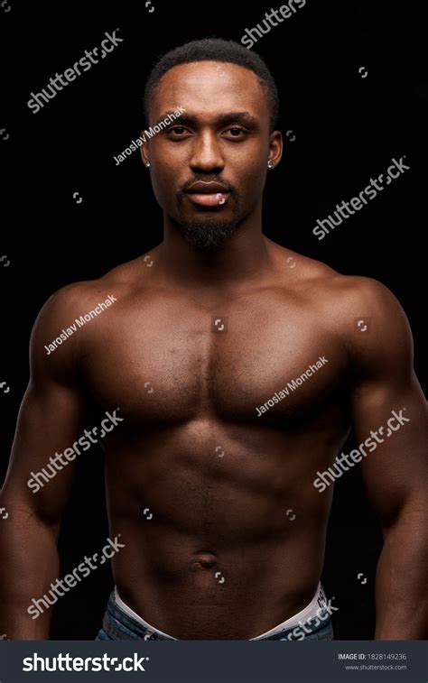 Darkskinned Handsome Man Naked Sports Torso Stock Photo Shutterstock