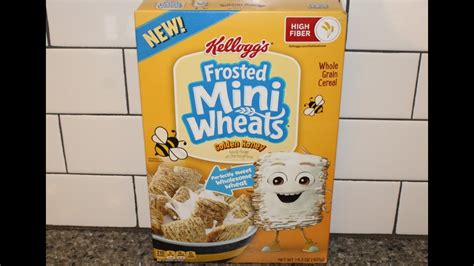 Golden Honey Frosted Mini Wheats Cereal Review YouTube