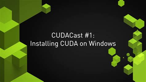 Installing Cuda Toolkit On Windows Published See Our Playlist