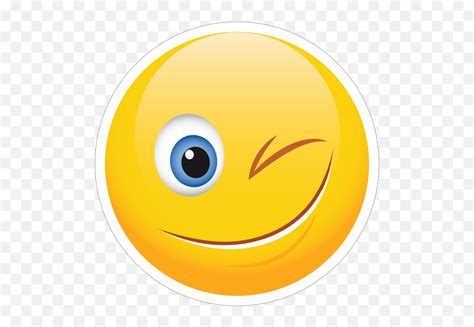 Cute Wink Emoji Sticker Smileyemoji Wink Free Transparent Emoji