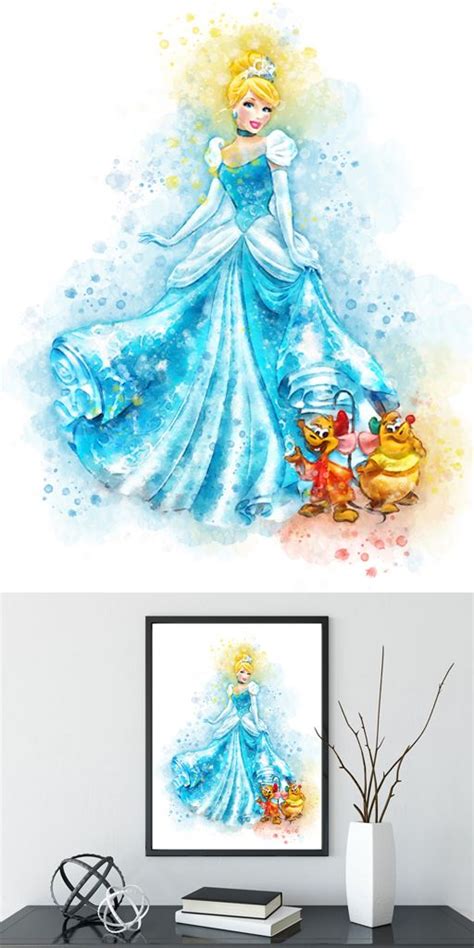 Cinderella Print Cinderella Wall Art Cinderella Printable Disney Print