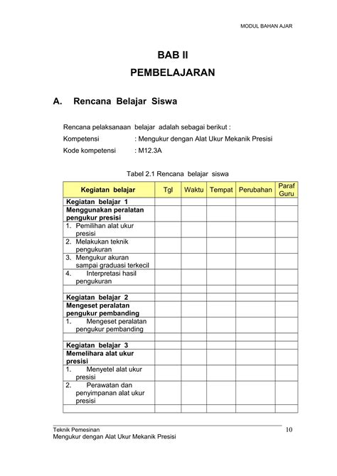 Mengukur Dengan Alat Ukur Mekanik Presisi Pdf