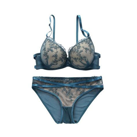 Xmarks Women S Sexy Lingerie Set Lace Matching Bra And Panty Set Blue B B Walmart