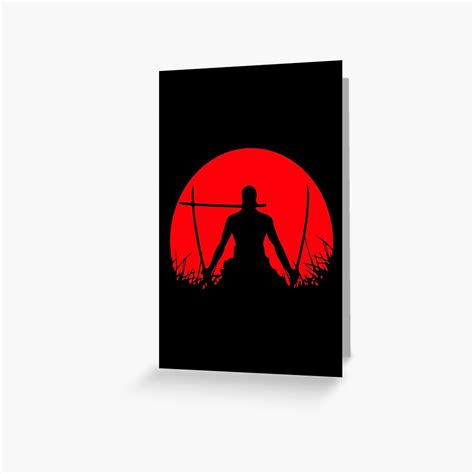 Roronoa Zoro One Piece Greeting Card For Sale By Sidschmid Redbubble