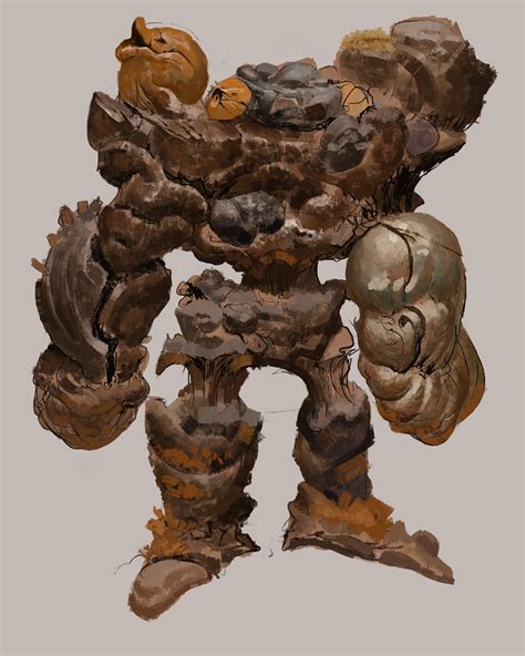 Artstation Stone Golem Concept