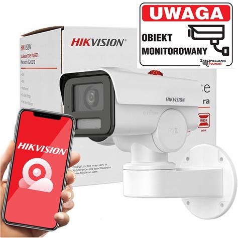 Zewnętrzna KAMERA IP 4Mpx Obrotowa Hikvision PoE GRATIS TABLICA