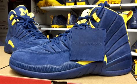 Michigan Air Jordan 12 College Navyamarillo Bq3180 407 Release Date