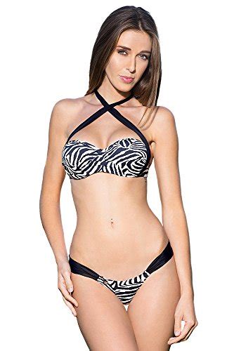 my sexy bikini Maillot de Bain Femme Tanga Bikini brésilien zèbre Noir Blanc Janeiro Ride