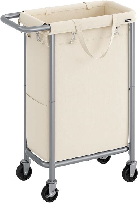 Amazon SONGMICS Laundry Basket With Wheels Rolling Laundry Hamper