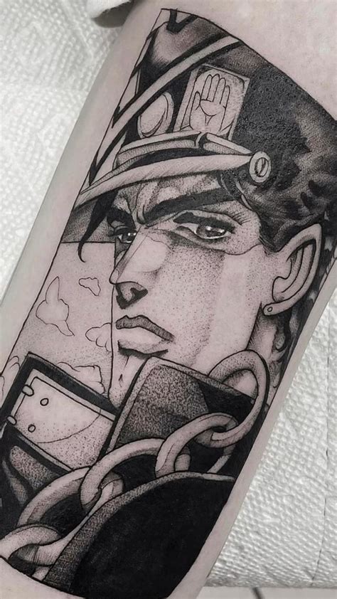 Jotaro Kujo Tattoo Jotaro Tattoos Portrait Tattoo Portrait