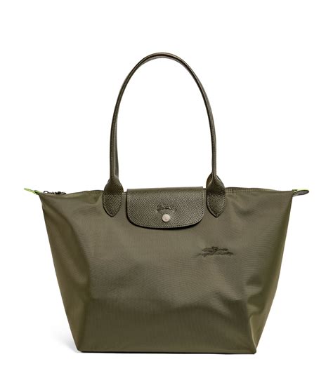 Womens Longchamp Green Large Le Pliage Green Shoulder Bag Harrods Uk