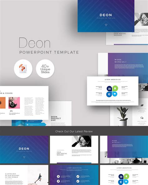 Deon Minimal Clean Powerpoint Template Templatemonster