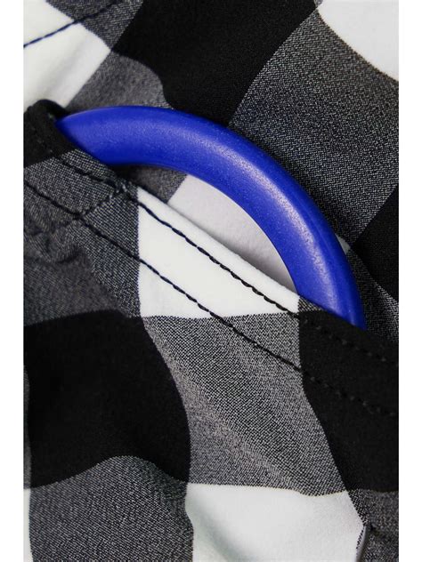 ERES Memphis Ellipse Embellished Gingham Triangle Bikini Top NET A PORTER