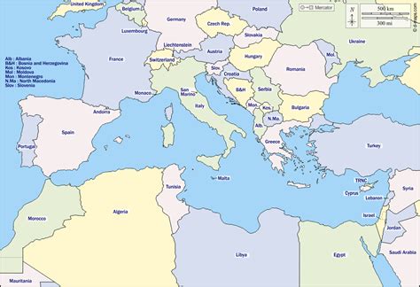 Blank Map Of The Mediterranean