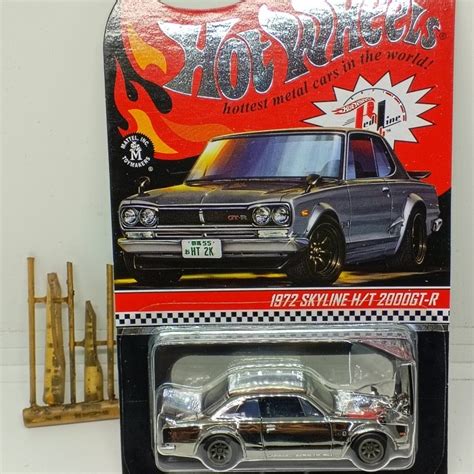 Jual Hot Wheels Skyline H T Gt R Rlc Red Line Club Segel Holo Digit Black Shopee