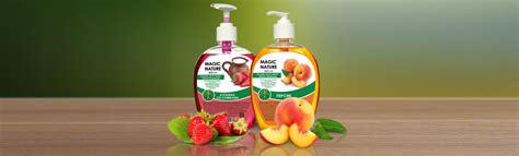 Дизайн серии жидкого мыла Magic Nature / 5 упаковок бытовой