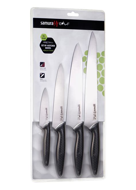 Samura GOLF Set of 4 kitchen knives | Battle-Merchant ⚔