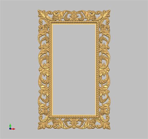 Рамка прямоугольная "Прорезная" (Модель 6116) STL модель для ЧПУ (CNC ...