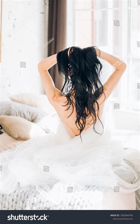 Rear Shot Naked Slim Brunette Caucasian Stock Photo Shutterstock