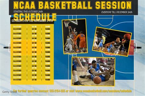 Basketball Sports Team Schedule Template Postermywall