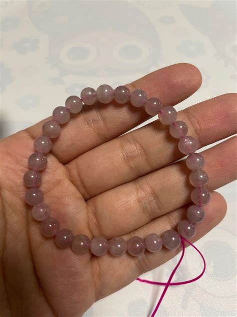 Madagascar Rose Quartz Crystal Bracelet 6mm Women S Fashion Jewelry