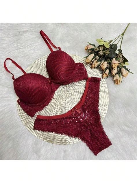 Conjunto Todo Em Renda Lingerie Sutiã E Calcinha ref400 SHEIN Brasil