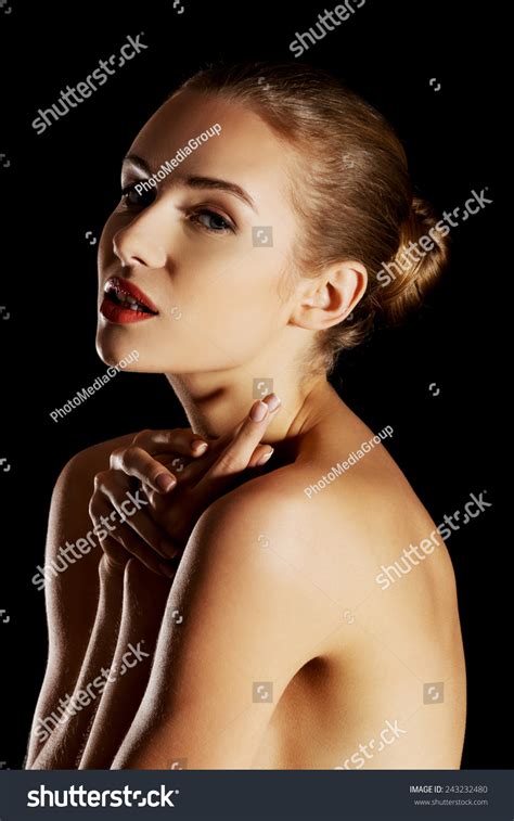 Sensual Portrait Nude Woman On Dark Stock Photo Shutterstock