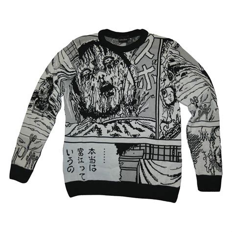 Junji Ito Sweatshirt Christmas Jumper Collage L Référence Gaming