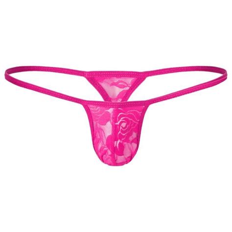 Iixpin Micro String Sexy Ficelle Homme Hot Coquin G String T Back Tanga Dentelle Lingerie Sissy