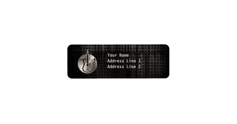 Rugged Acoustic Guitar Label Zazzle