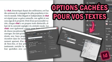 Options Cach Es Pour Vos Textes Indesign Youtube