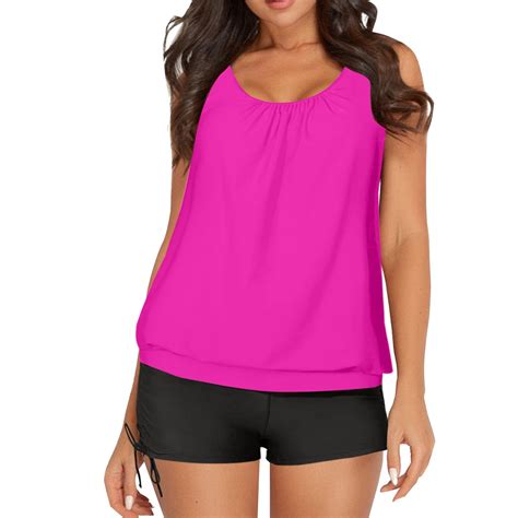 Msjuheg Tankini Sets For Women Halter Bikini Sets For Women High Waisted Swimsuits For Women