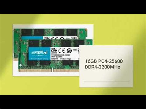 CT16G4SFRA32A Crucial DDR4-3200MHz SoDimm Dual Rank Memory Module # ...