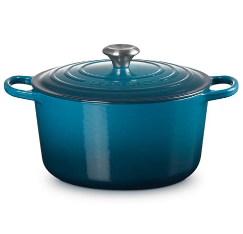 Le Creuset Signature Gourmet Bräter rund hoch 24 cm Deep Teal