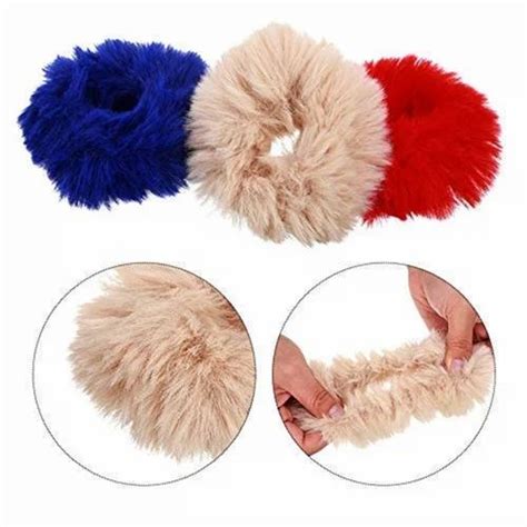 Turquoise Faux Fur Hair Scrunchies At Rs 250dozen In New Delhi Id