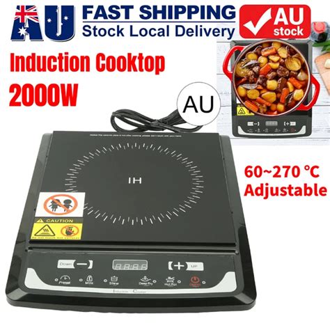 PORTABLE W ELECTRIC Induction Cooktop Single Cooker Kitchen Hot Plate Hob AU