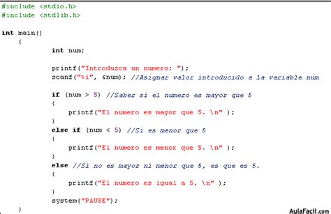 Sentencia If Else Lenguaje de programación C