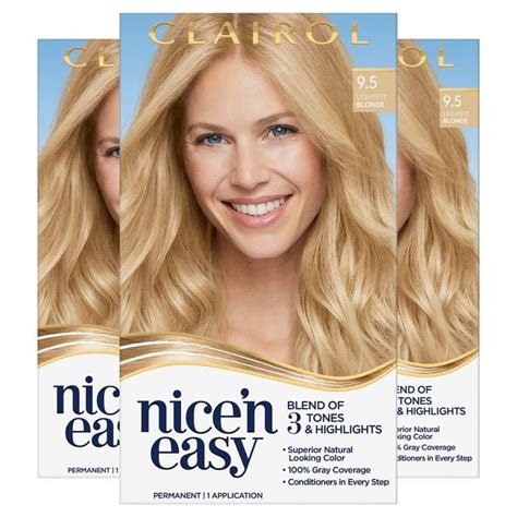 Clairol Nice N Easy Hair Color Natural Extra Light Neutral Blonde Kit Pack Of In