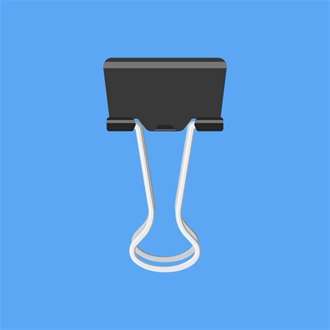 Binder clip vector isolated 16730185 Vector Art at Vecteezy