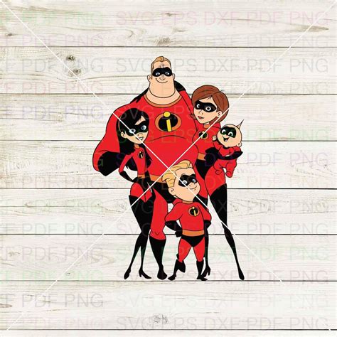 Family the Incredibles 022 Svg Dxf Eps Pdf Png Cricut - Etsy